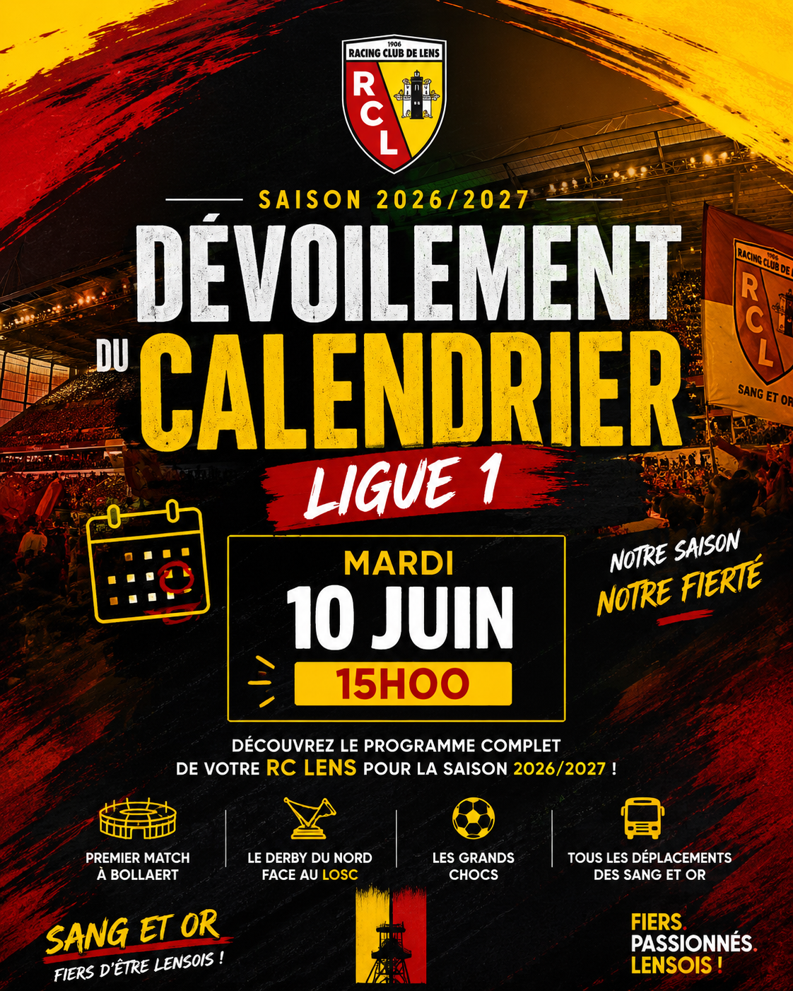 RC Lens : la date de dévoilement du calendrier 2026/2027 est connue !
